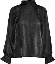 Lottakb Blouse Tops Blouses Long-sleeved Black Karen By Simonsen