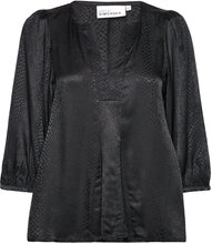 Darlingkb Top Tops Blouses Short-sleeved Black Karen By Simonsen