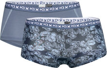 Tina Hipster 2Pk Lingerie Panties Hipsters/boyshorts Blå Kari Traa*Betinget Tilbud