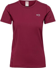Nora Tee T-shirts & Tops Short-sleeved Burgunder Kari Traa*Betinget Tilbud