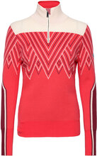 Voss Ski Knit Half Zip Sport Knitwear Jumpers Red Kari Traa