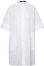 Broderie Anglaise Shirtdress Kort Kjole White Karl Lagerfeld
