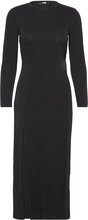 Lslv Lurex Jersey Dress Knälång Klänning Black Karl Lagerfeld