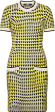 Boucle Knit Dress Designers Short Dress Yellow Karl Lagerfeld
