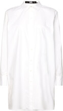 Embroidered Logo Tunic Designers Shirts Long-sleeved White Karl Lagerfeld