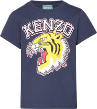 Short Sleeves Tee-Shirt Tops T-Kortærmet Skjorte Blue Kenzo