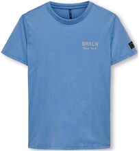 Kobluke S/S Brooklyn Tee Box Jrs T-shirts Short-sleeved Blå Kids Only*Betinget Tilbud
