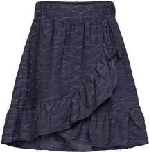 Kogastra Glitter Fake Wrap Skirt Jrs Dresses & Skirts Skirts Short Skirts Navy Kids Only