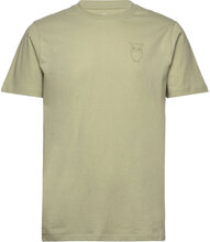 Regular Owl Chest Print T-Shirt - G T-shirts Short-sleeved Beige Knowledge Cotton Apparel*Betinget Tilbud