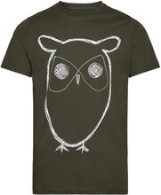 Alder Big Owl Tee - Gots/Vegan Tops T-Kortærmet Skjorte Green Knowledge Cotton Apparel