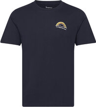 Regular Fit Single Jersey Sunset Ch Tops T-shirts Short-sleeved Navy Knowledge Cotton Apparel