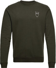 Small Owl Chest Print Sweat - Gots/ Tops Sweatshirts & Hoodies Sweatshirts Khaki Green Knowledge Cotton Apparel