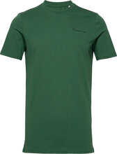 Regular Trademark Chest Print T-Shi T-shirts Short-sleeved Grønn Knowledge Cotton Apparel*Betinget Tilbud