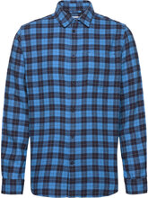Loose Fit Checkered Shirt - Gots/Ve Tops Shirts Casual Blue Knowledge Cotton Apparel