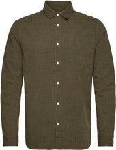 Regular Linen Look Shirt Gots/Vegan Tops Shirts Casual Green Knowledge Cotton Apparel