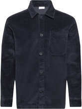 Stretched 8-Wales Corduroy Overshir Tops Overshirts Navy Knowledge Cotton Apparel
