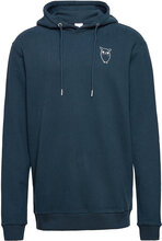 Elm Hood Small Print Owl Sweat - Go Tops Sweatshirts & Hoodies Hoodies Navy Knowledge Cotton Apparel
