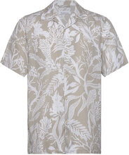 Ss Poplin Aop Seabreeze Tencel Box Tops Shirts Short-sleeved Multi/patterned Knowledge Cotton Apparel