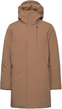 Climate Shell Jacket - Grs/Vegan Parka Jakke Beige Knowledge Cotton Apparel