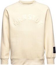 Harald Organic/Recycled Logo Crew Sweat Tops Sweatshirts & Hoodies Sweatshirts Cream Kronstadt