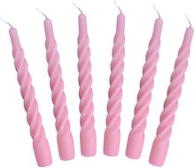 Candles With A Twist - Matt Home Decoration Candles Pillar Candles Pink Kunstindustrien