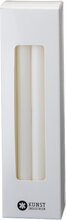 Italian Church Candles, 1,3 Cm X 18 Cm, 12 Pce. Home Decoration Candles Pillar Candles White Kunstindustrien