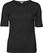 Silk Jersey - T-Shirt Top Black Lady Avenue