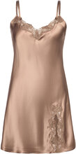 Pure Silk - Slip W.lace Nattlinne Brown Lady Avenue