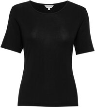 Bamboo - T-Shirt With Short Sleeve Top Black Lady Avenue