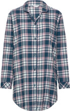 Cotton Flannel Nightshirt Nattlinne Navy Lady Avenue