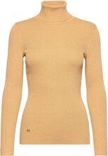 Ribbed Turtleneck Sweater Tops Knitwear Turtleneck Yellow Lauren Ralph Lauren