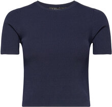 Short-Sleeve Sweater Tops Crop Tops Short-sleeved Crop Tops Navy Lauren Ralph Lauren