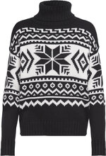 Fair Isle Wool-Blend Turtleneck Sweater Tops Knitwear Turtleneck Black Lauren Ralph Lauren