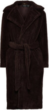 Belted Fleece Wrap Coat Outerwear Coats Winter Coats Brown Lauren Ralph Lauren
