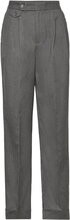 Pleated Wool Twill Straight Pant Bottoms Trousers Straight Leg Grey Lauren Ralph Lauren