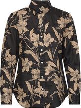 Floral Linen Shirt Designers Shirts Long-sleeved Black Lauren Ralph Lauren