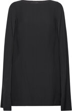 Cape Georgette Cocktail Dress Kort Kjole Black Lauren Ralph Lauren