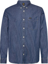 Lee Button Down Tops Shirts Casual Blue Lee Jeans