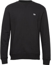 Plain Crew Sws Tops Sweatshirts & Hoodies Sweatshirts Black Lee Jeans