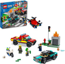 Fire Rescue & Police Chase Truck Toy Set Toys LEGO Toys LEGO City Multi/mønstret LEGO*Betinget Tilbud