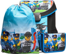 Lego® Easy School Bag 3 Pcs. Set Accessories Bags Backpacks Blå Lego Bags*Betinget Tilbud