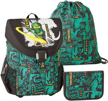 Lego® Easy School Bag 3 Pcs. Set Accessories Bags Backpacks Multi/mønstret Lego Bags*Betinget Tilbud