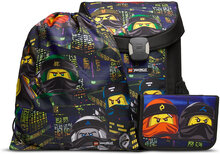 Lego® Easy School Bag 3 Pcs. Set Accessories Bags Backpacks Svart Lego Bags*Betinget Tilbud