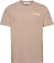 Blake T-Shirt T-shirts Short-sleeved Beige Les Deux*Betinget Tilbud