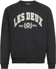 University Sweatshirt Tops Sweatshirts & Hoodies Sweatshirts Black Les Deux