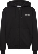 Blake Zipper Hoodie Tops Sweatshirts & Hoodies Hoodies Black Les Deux