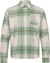 Jeremy Flannel Shirt Tops Shirts Casual Green Les Deux