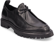 Tatum Leather Moc Toe Shoe Desert Boots Snøresko Black Les Deux