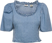 Louise Ss Blouse Hey Friend 1 Blouses Short-sleeved Blå LEVI´S Women*Betinget Tilbud