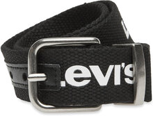 Levi's® Wordmark Webbing Belt Belte Svart Levi's*Betinget Tilbud